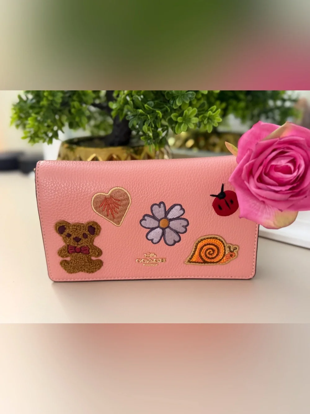 Coach pink leather